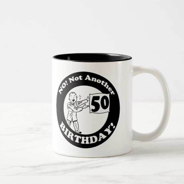50th Födelsedaggåvor Två-Tonad Mugg (Höger)