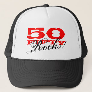 50th Födelsedaghatt femtio stenar! Keps