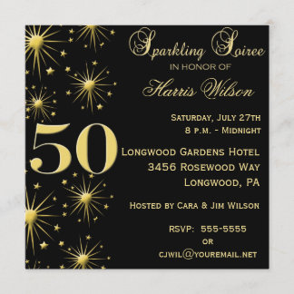 50th Födelsedaginbjudningar Inbjudningar