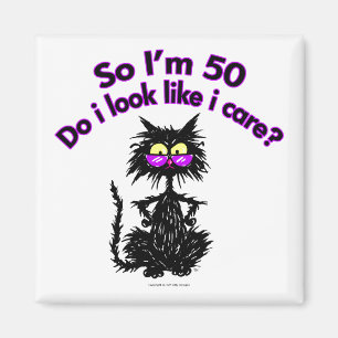 50th Födelsedagkatt Magnet