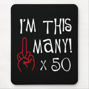 50th födelsedaglångfingerhonnör musmatta