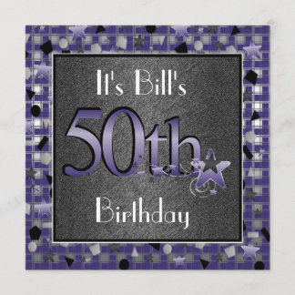 50th Födelsedagsfest InvitationPERSONALIZED Inbjudningar