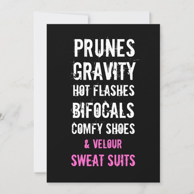 50th födelsedagsfest - som är rolig för henne inbjudningar (Framsida)