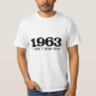 50th födelsedagskjorta 1963 är när den börja t-shirt