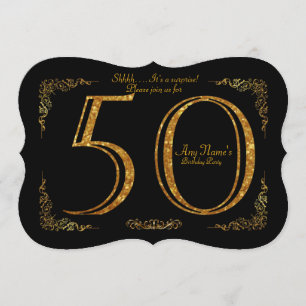 50th, Gatsby för födelsedagsfest 50th, underbart, Inbjudningar