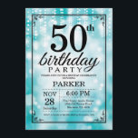 50th Glitter för födelsedaginbjudankricka Inbjudningar<br><div class="desc">50th Födelsedaginbjudan med krickan stränger ljus med krickaglitterbakgrund. Krickafödelsedag. Vuxen födelsedag. Manar- eller kvinnaBday inbjudan. 13th 15th 16th 18th 20th 21st 30th 40th 50th 60th 70th 80th 90:e 100.,  något åldras. Behaga klickar "skräddarsy den" knäppas och använder vårt designverktyg för att ändra denna mall för mer ytterligare customization.</div>