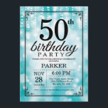 50th Glitter för födelsedaginbjudankricka Inbjudningar<br><div class="desc">50th Födelsedaginbjudan med krickan stränger ljus med krickaglitterbakgrund. Krickafödelsedag. Vuxen födelsedag. Manar- eller kvinnaBday inbjudan. 13th 15th 16th 18th 20th 21st 30th 40th 50th 60th 70th 80th 90:e 100.,  något åldras. Behaga klickar "skräddarsy den" knäppas och använder vårt designverktyg för att ändra denna mall för mer ytterligare customization.</div>
