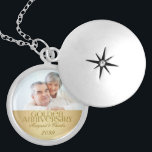 50th Golden Wedding Annivsersary Photo Berlockhalsband<br><div class="desc">Upload a photo of the anniversary couple or a photo of their wedding day and personalize with the couple's names and anniversary. A lovely gift for the Golden wife from her husband or her kids.</div>