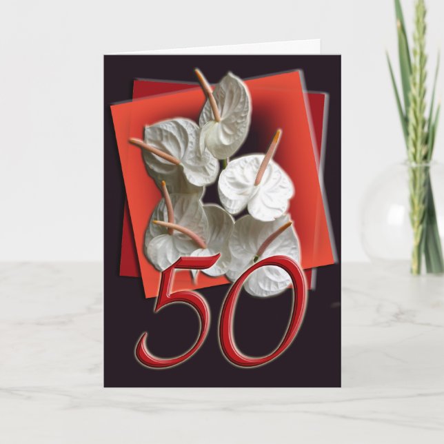 50th Grattis på födelsedagenkort Kort (Framsida)