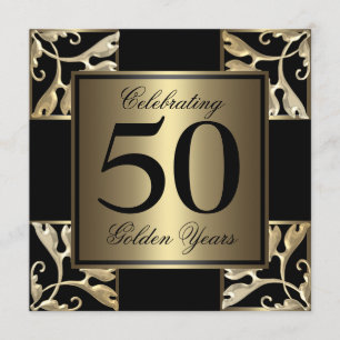 50th guld- årsdag inbjudningar