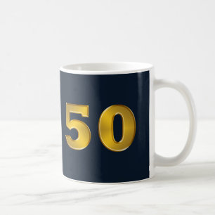 50th Guld- årsdagfödelsedagmuggar eller Steins Kaffemugg