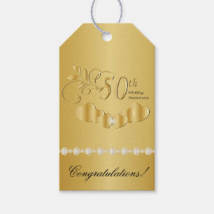 50th Guldbröllopårsdag Presentetikett