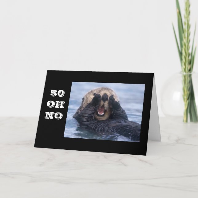 **50th*** HUMOROUS BIRTHDAY CARD Kort (Framsida)