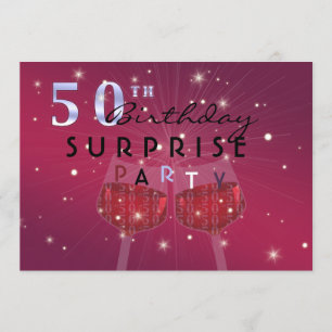 50th inbjudan för födelsedagöverrrakningparty