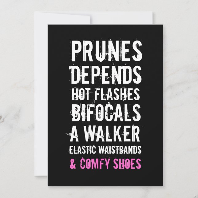 50th Inbjudan för gammal dam för födelsedagsfest (Framsida)