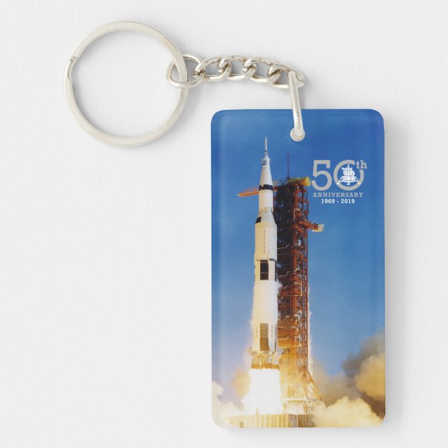 50th Landning för årsdagApollo 11 måne, Saturn V: Nyckelring (Framsidan)