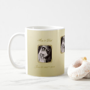 50th Mugg för guldbröllopårsdagfoto