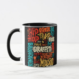 50th Music and Hip hop Graffiti Cassette Vintage R Mugg