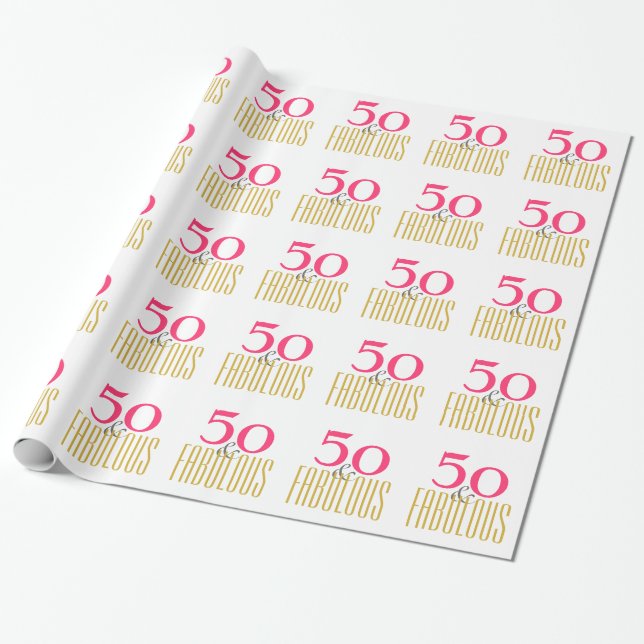 50th och sagolika födelsedag (eller din föredragna presentpapper (Utrullad)