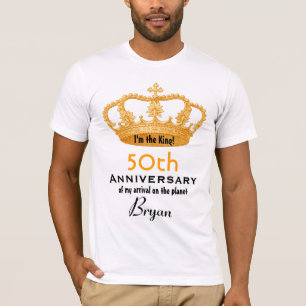50th ROLIG årsdagfödelsedagkung T-shirt
