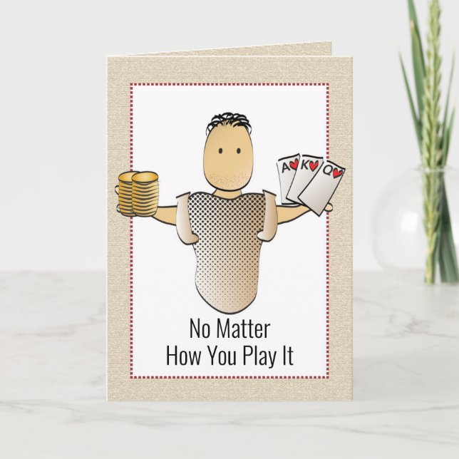 50th Snarky Poker Hand Gambling Birthday Card Kort (Framsida)