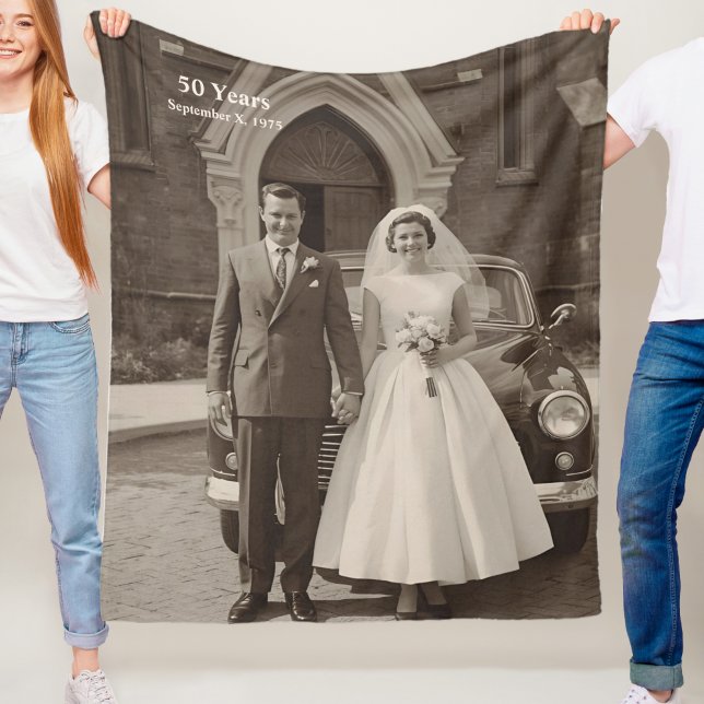 50th Wedding Anniversary Fleece Blanket Photo (Skapare uppladdad)