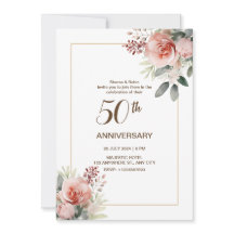 50th Wedding Anniversary Invitation