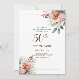 50th Wedding Anniversary Invitation Inbjudningar