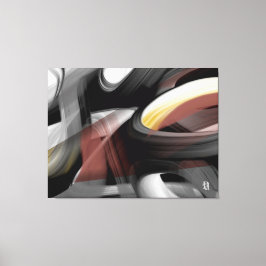 50x38" Trend Abstract Art Black White Powdery Canvastryck