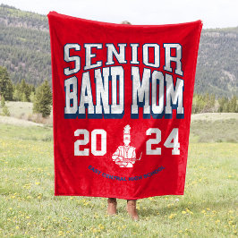 50x60 skolband Senior Mamma Stadium Ull Blanke Fleecefilt