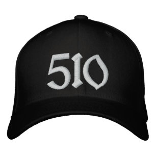 510 Baseball Cap - svartvitt Broderad Keps