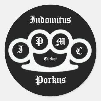 5114, Indomitus, Porkus, I, P, M, C, Tuebor Runt Klistermärke
