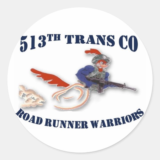 513:e blå runt klistermärke (Framsida)