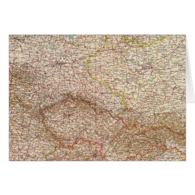 5152 Tyskland, Polen, Tjeckoslovakien Hälsningskort (Framsidan Horizontal)