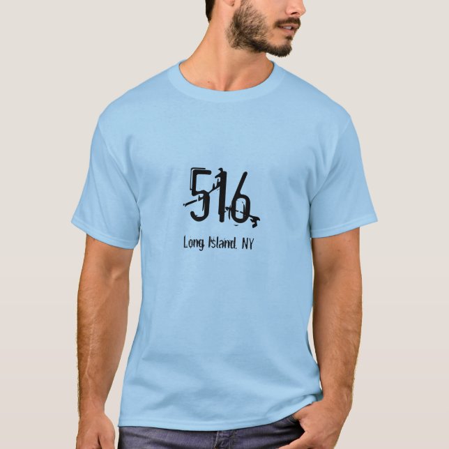 516 Long Island, NY T-shirt (Framsida)
