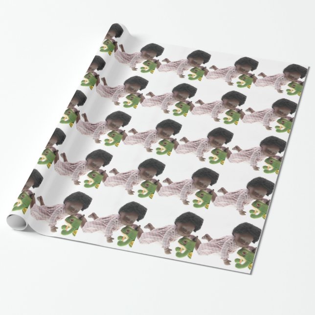 519 Sasha Cara Black Baby Presentpapper (Utrullad)