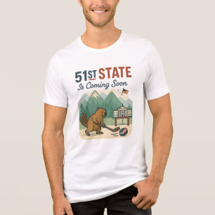 51:a Beaver Hockey Kanada USA flagga Design T Shirt