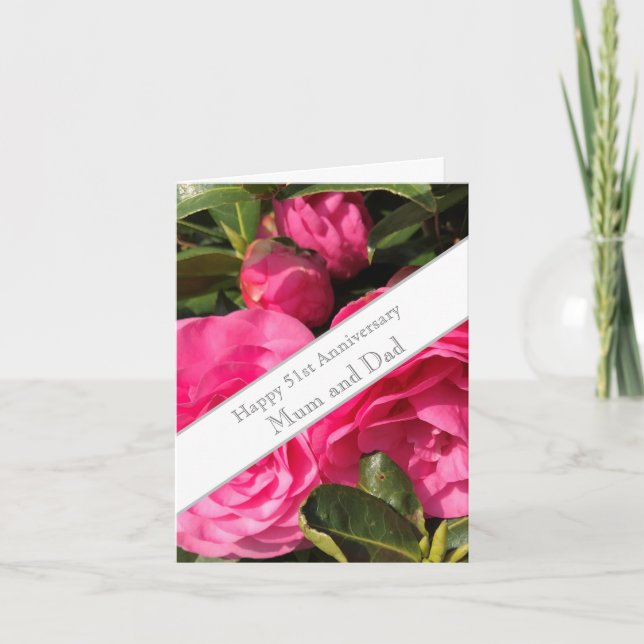 51:a Bröllop-årsdagen Kort (Framsida)