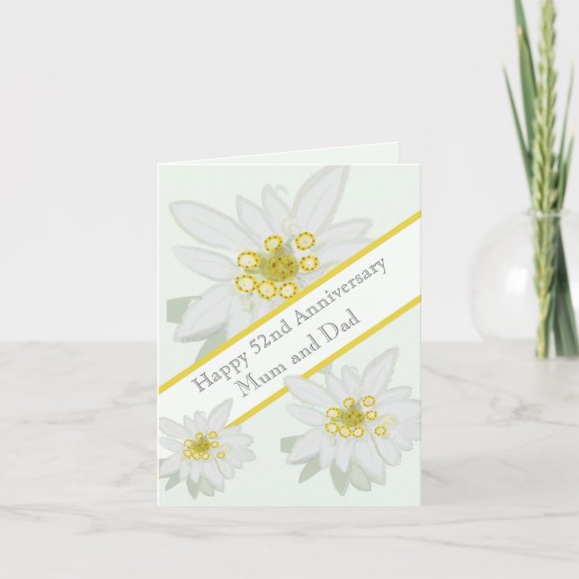 51:a Bröllop-årsdagen Kort (Framsida)