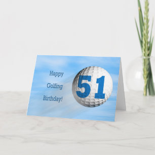 51:a födelsedag - golfkort kort