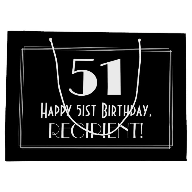 51:a födelsedagen: Art Deco Inspired Stil "51", Na (Baksidan)