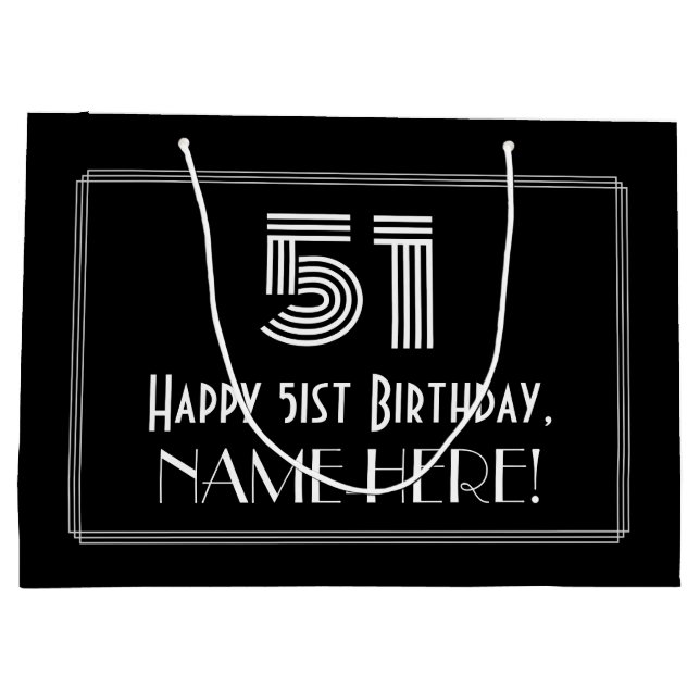 51:a födelsedagen - Art Deco Inspired Titta "51" o (Baksidan)