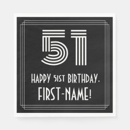 51:a födelsedagen: Art Deco Inspired Titta "51" + Pappersservett