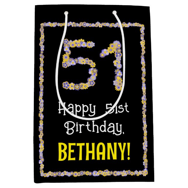 51:a födelsedagen: Blommigt Flowers Number, eget n (Framsidan)