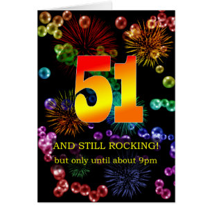 51:a födelsedagen fortfarande i raketläge hälsningskort