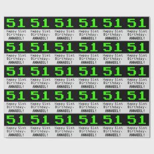 51:a födelsedagen - Nerdy/Geeky Stil 51 och Namn Presentpapper