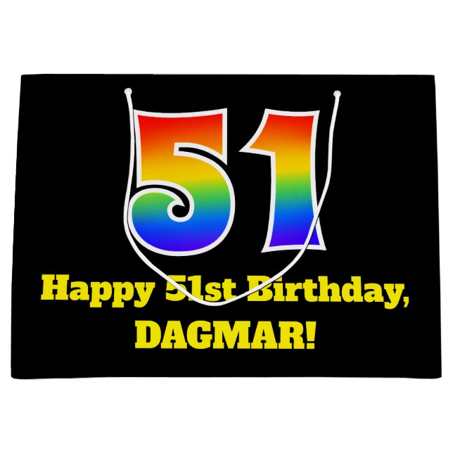 51:a födelsedagen ~ Roligt, färgstark, vibrant, re (Framsidan)