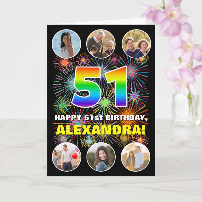 51:a födelsedagen: Roligtens regnbågsnr, eget namn Kort (Orkide)