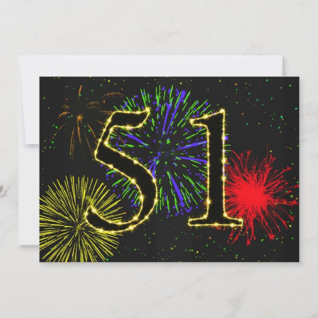 51:a födelsedagsfestens inbjudan (Framsida)