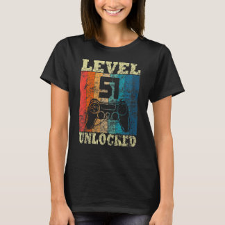 51:a födelsedagsnivån Olåst Vintage för spelare T Shirt